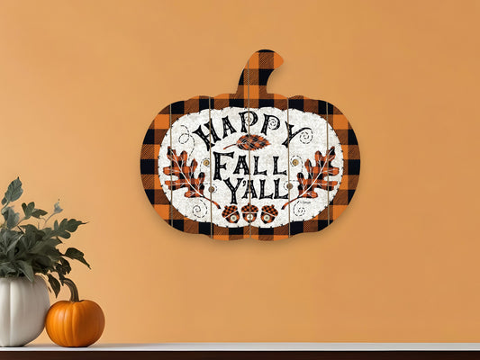 Happy Fall YAll Unframed Print Wall Art-0