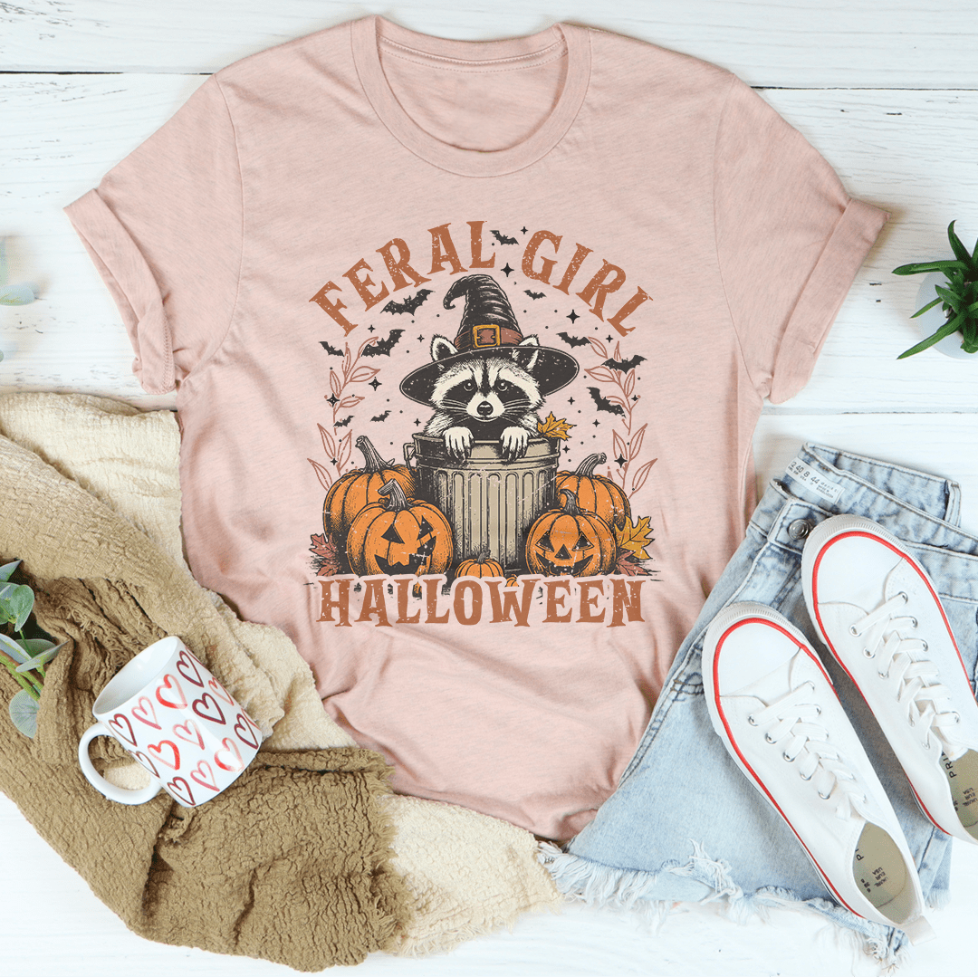 Feral Girl Halloween Tee-0