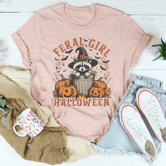 Feral Girl Halloween Tee-0